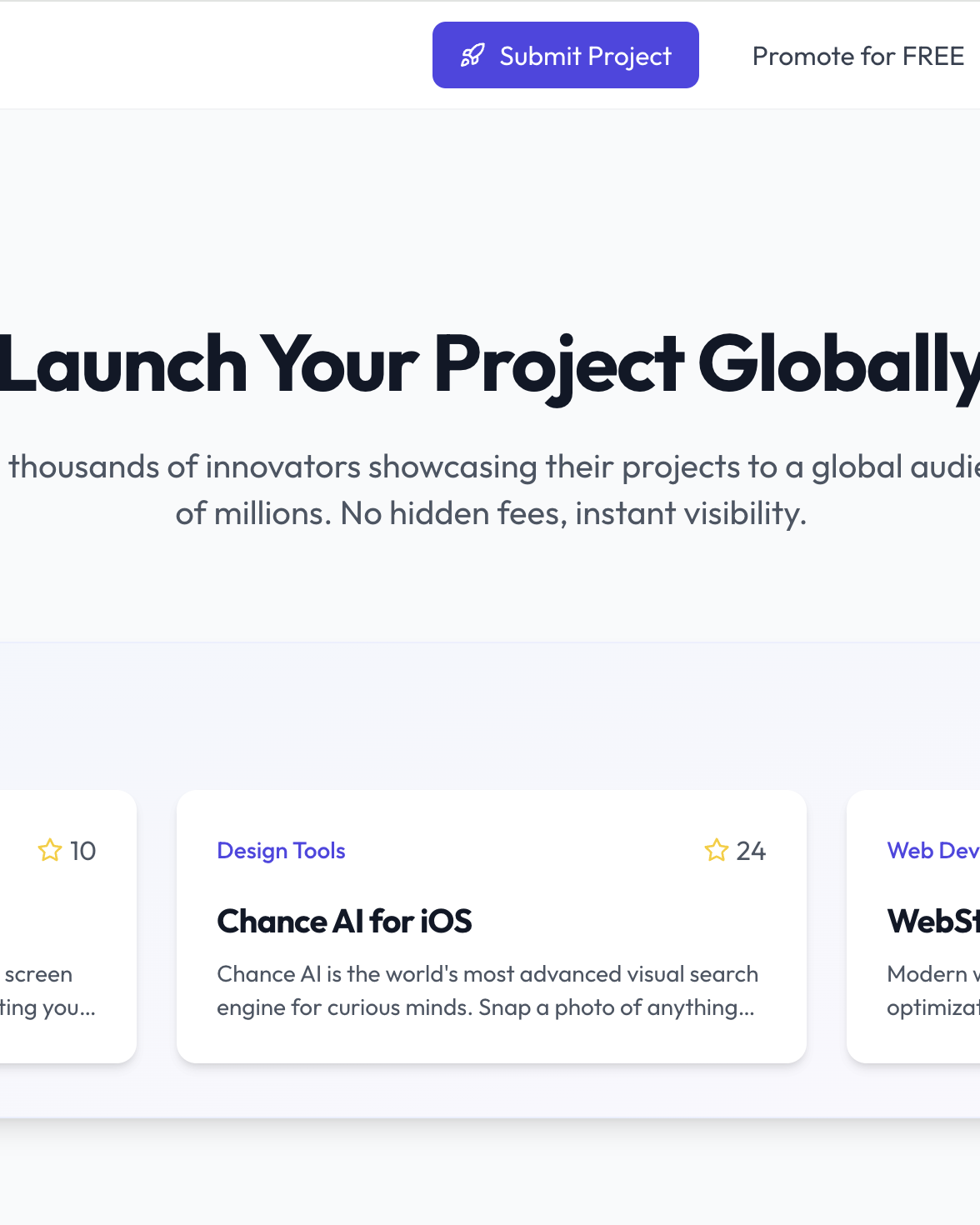 LaunchGlobally - free project promotion platform